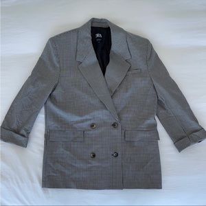Zara Gingham Blazer